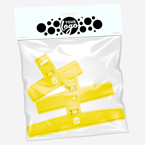 Food Bag Clip Set of 3 13 REF 1666 LUMO FOOD BAG CLIPS SET OF 3 YELLOW