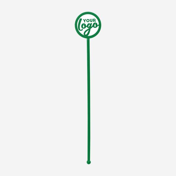 REF 401C STANDARD SWIZZLE STICK ROUND EMERALD GREEN