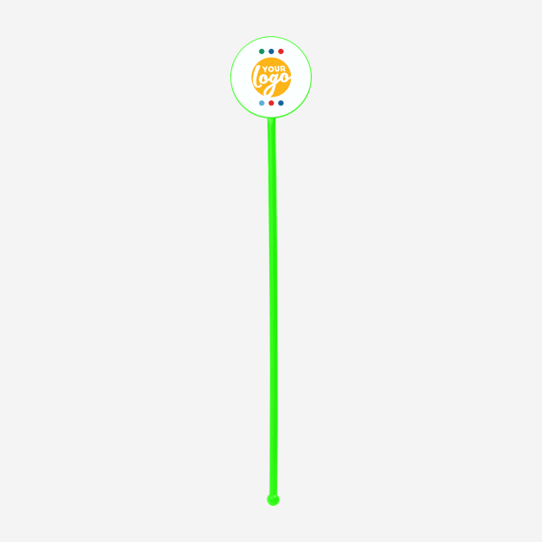 REF 401C STANDARD SWIZZLE STICK ROUND LIME NEON GREEN 1