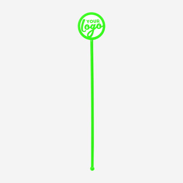 REF 401C STANDARD SWIZZLE STICK ROUND LIME NEON GREEN