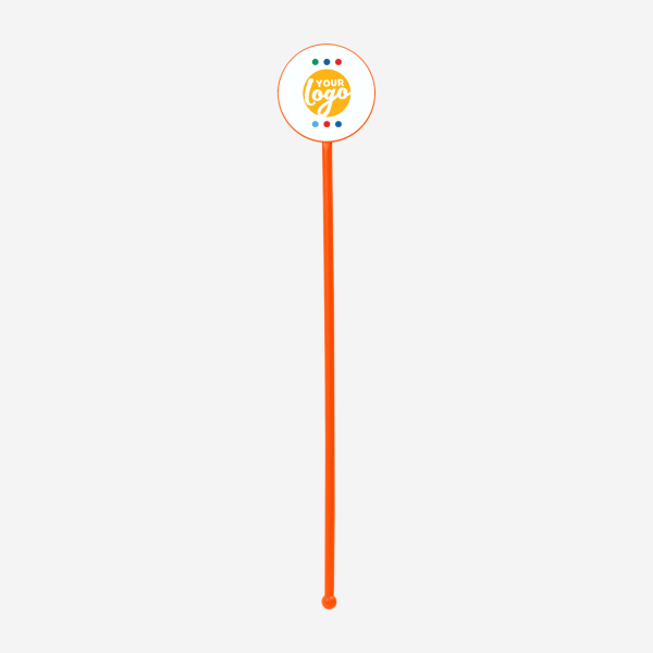 REF 401C STANDARD SWIZZLE STICK ROUND ORANGE 1