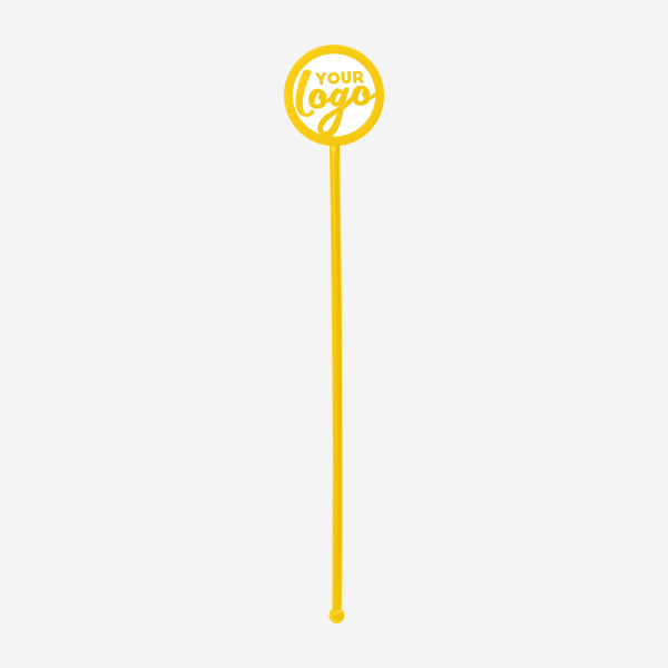 REF 401C STANDARD SWIZZLE STICK ROUND YELLOW