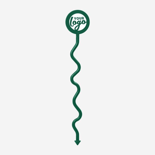 REF 404 STANDARD SWIZZLE STICK FUNKY ROUND HEAD BOTTLE GREEN