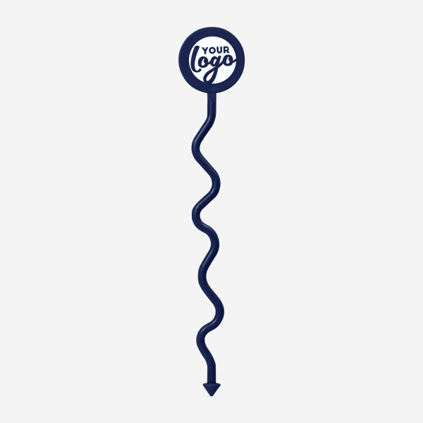 REF 404 STANDARD SWIZZLE STICK FUNKY ROUND HEAD NAVY BLUE