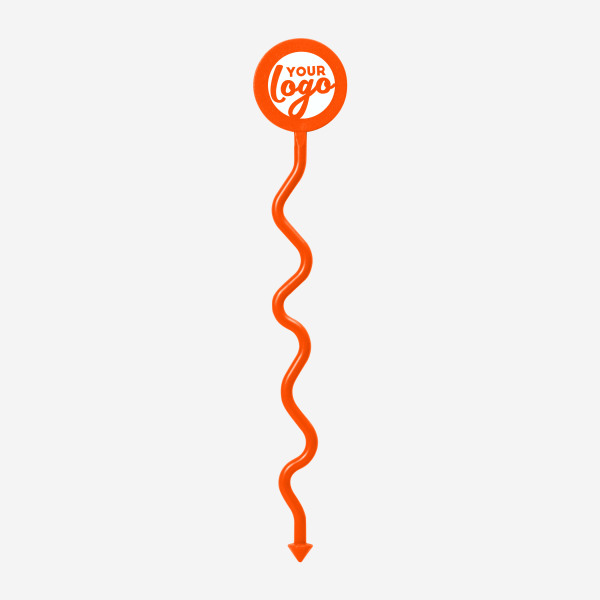 REF 404 STANDARD SWIZZLE STICK FUNKY ROUND HEAD ORANGE 1