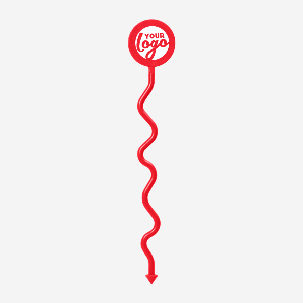 REF 404 STANDARD SWIZZLE STICK FUNKY ROUND HEAD RED 1