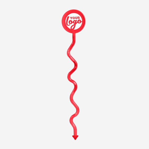 REF 404 STANDARD SWIZZLE STICK FUNKY ROUND HEAD RED