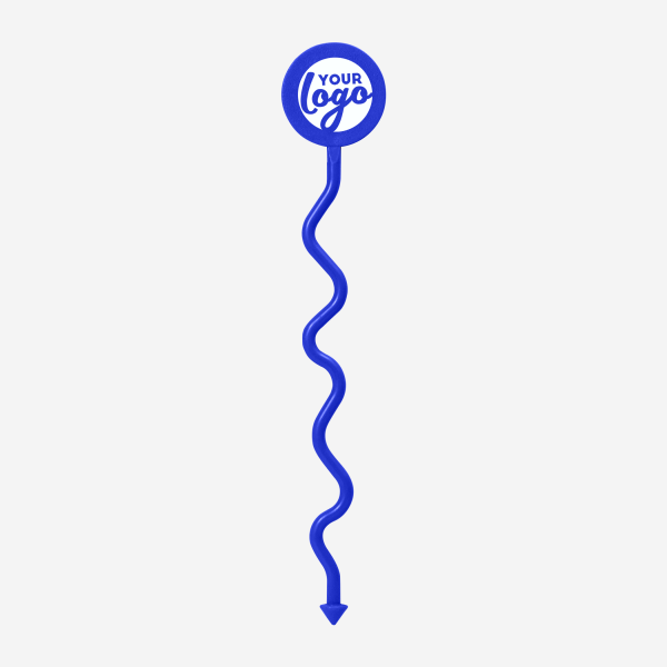 REF 404 STANDARD SWIZZLE STICK FUNKY ROUND HEAD ROYAL BLUE 1