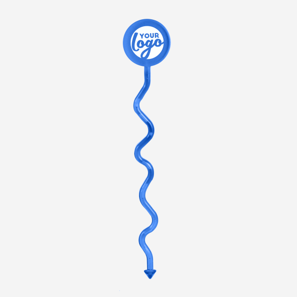 REF 404 STANDARD SWIZZLE STICK FUNKY ROUND HEAD ROYAL BLUE