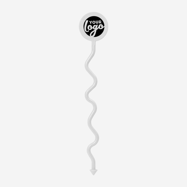 REF 404 STANDARD SWIZZLE STICK FUNKY ROUND HEAD WHITE