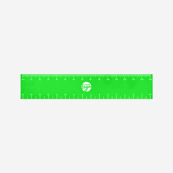 REF 513 RULER 15CM X 25MM LIME NEON GREEN