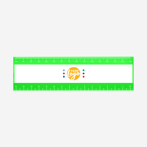 REF 514 JUMBO RULER 15cm x 45mm LIME GREEN 1