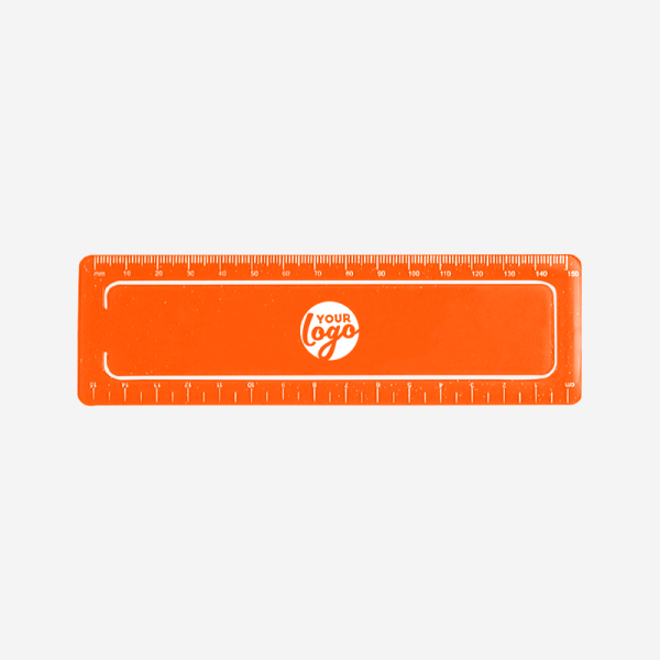 Paper Clip Ruler 15cm 15 REF 516 PAPER CLIP RULER 15CM X 45MM ORANGE