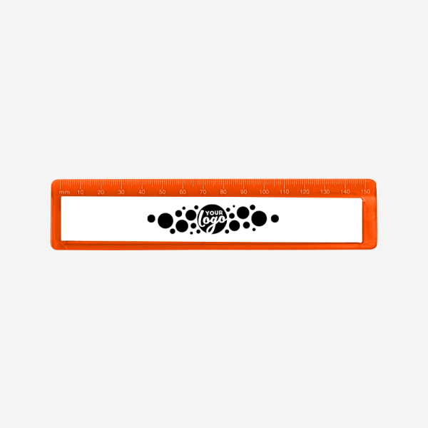 REF 520 RULER WITH RECESS 15CM ORANGE