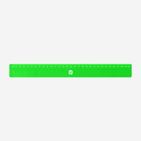 REF 522 BUDGET RULER 30cm x 35mm CALI TOP ONLY LIME NEON GREEN