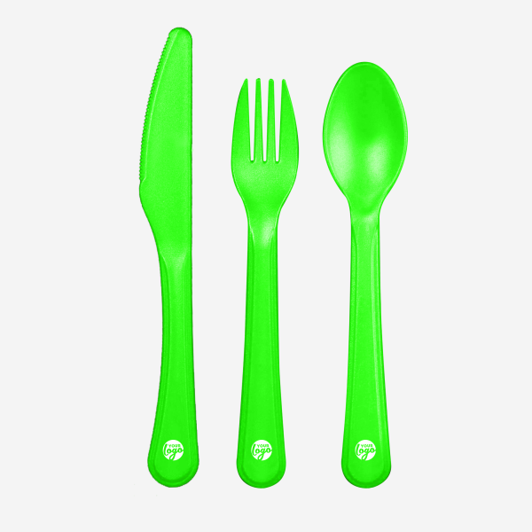 Cutlery Set 10 REF 760 LUMO CUTLERY SET LIME NEON GREEN