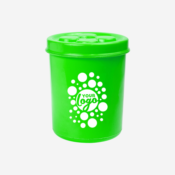 Ref 1650 Flower Storage Canister Neon Green Silk Screen