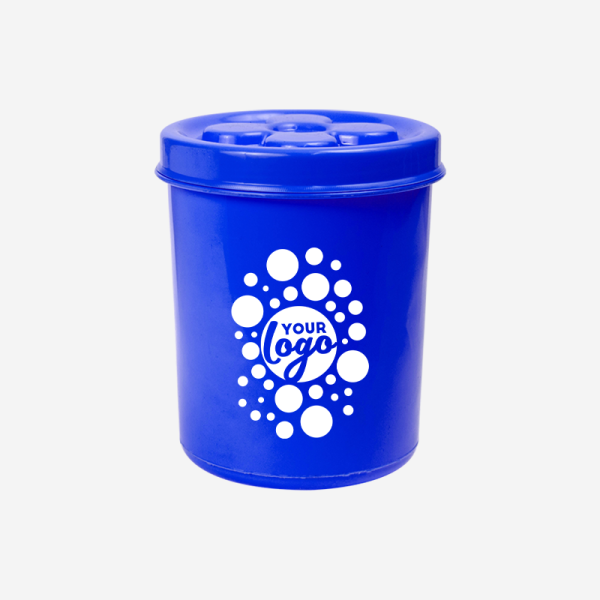 Ref 1650 Flower Storage Canister Royal Blue Silk Screen