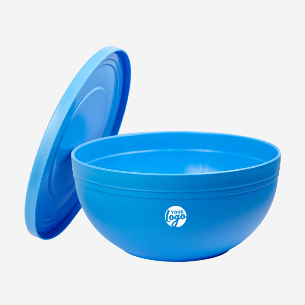 Ref 1656 Lotus Salad Bowl with Lid Cyan
