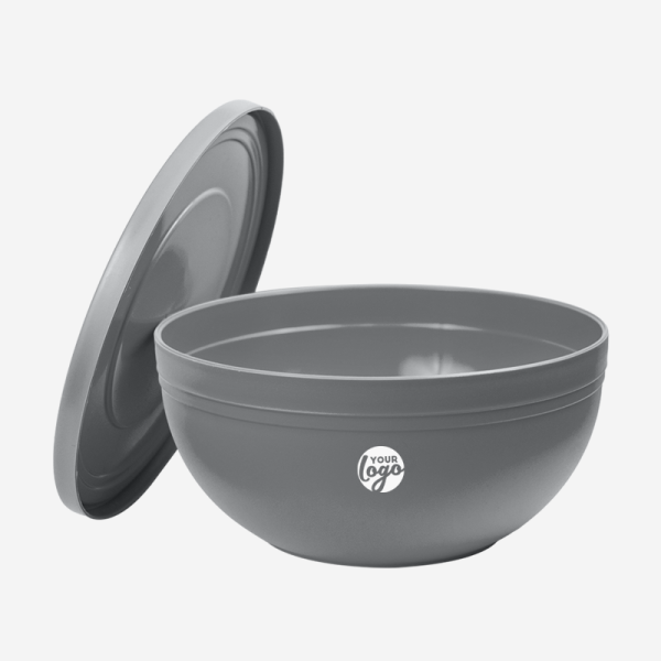 Ref 1656 Lotus Salad Bowl with Lid Grey