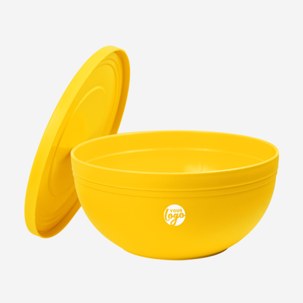 Ref 1656 Lotus Salad Bowl with Lid Yellow