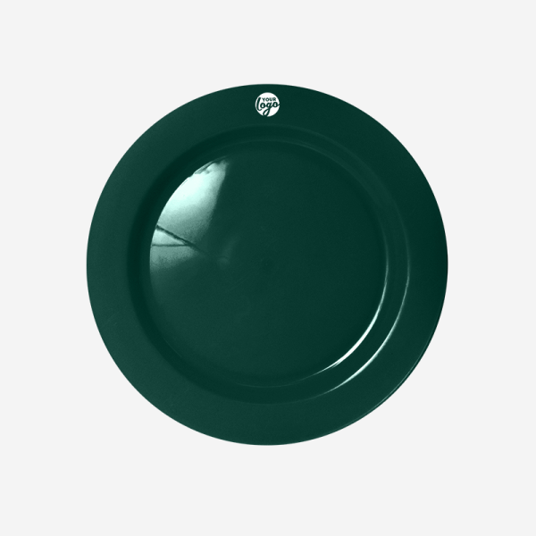 De Lux Plastic Plate 12 Ref 714 Deluxe Plate Dinner Plate Bottle Green