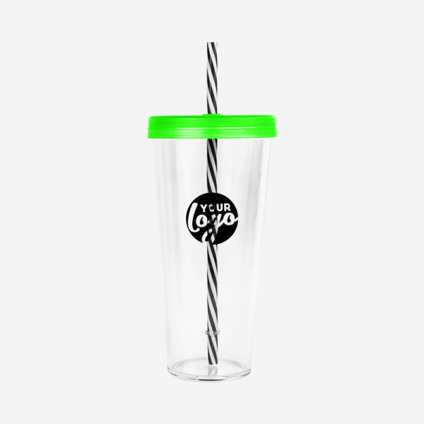 REF 1124PS CANDY TRAVEL CUP TALL 600ML LIME NEON GREEN OPAQUE