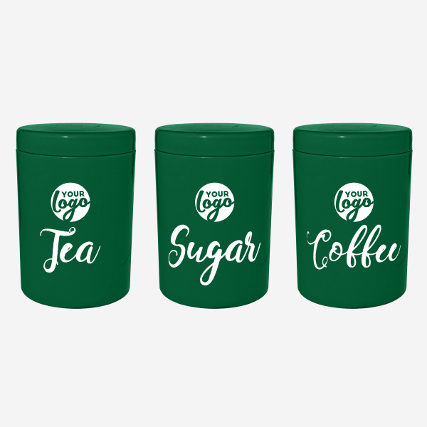 REF 1416 LUMO STORAGE CANISTER TPE SEAL SET OF 3 BOTTLE GREEN
