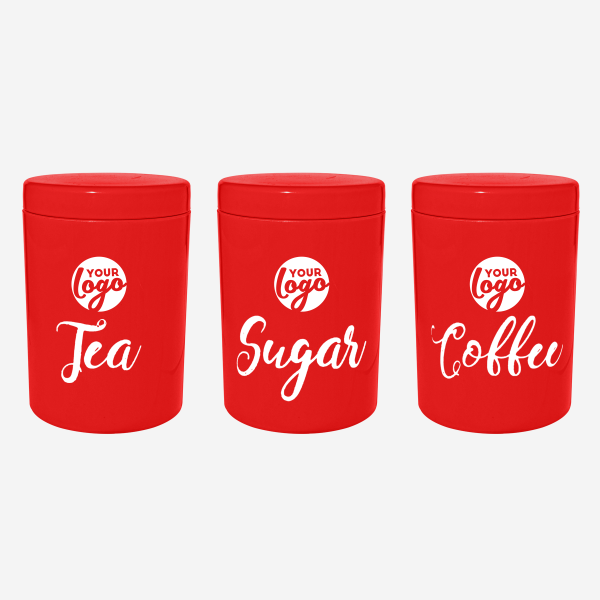 REF 1416 LUMO STORAGE CANISTER TPE SEAL SET OF 3 RED