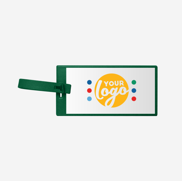 REF 147 FLAT LUGGAGE TAG BOTTLE GREEN