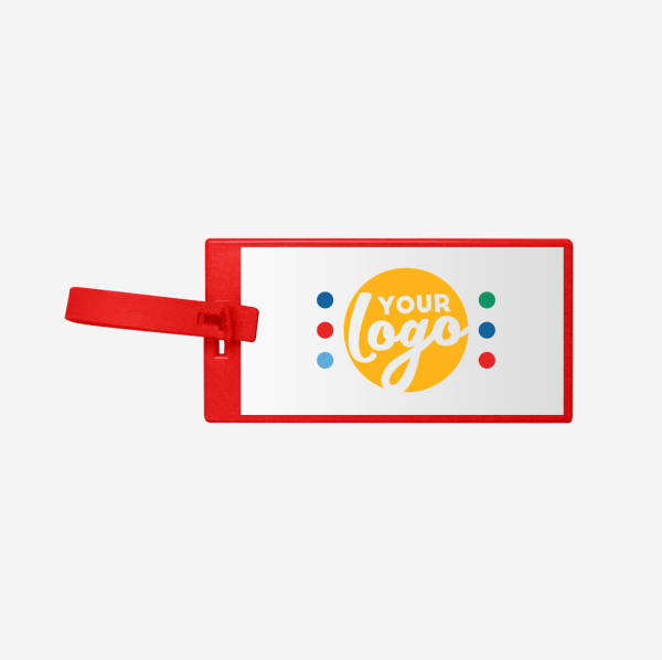 REF 147 FLAT LUGGAGE TAG RED