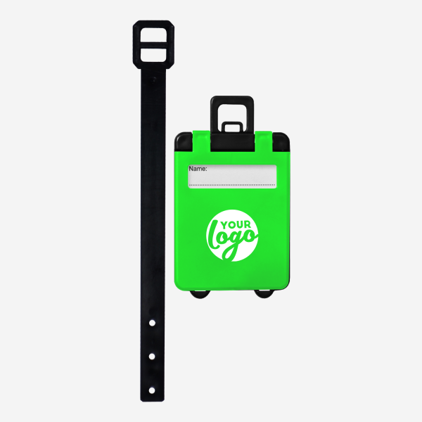 REF 154 LUGGAGE TAG SUITCASE LIME NEON GREEN