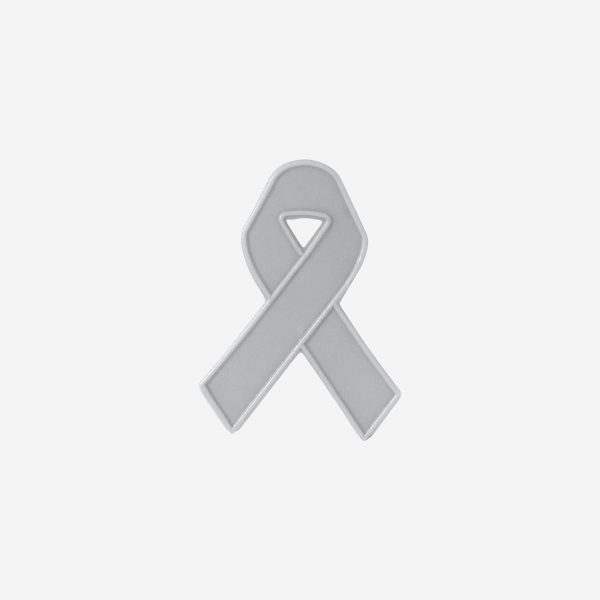 Aids Ribbon Shaped Badge 4 REF 156 SHAPED BADGES AIDS RIBBON W SAFETY PIN GRAY