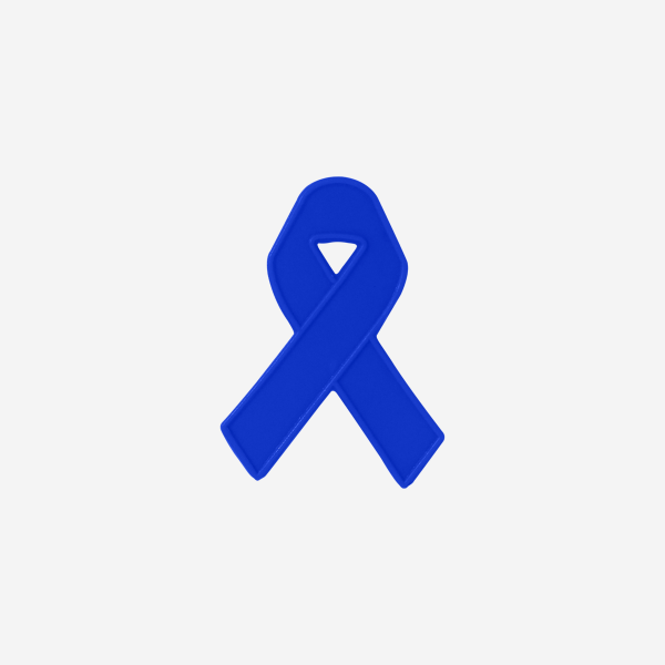 Aids Ribbon Shaped Badge 8 REF 156 SHAPED BADGES AIDS RIBBON W SAFETY PIN ROYAL BLUE