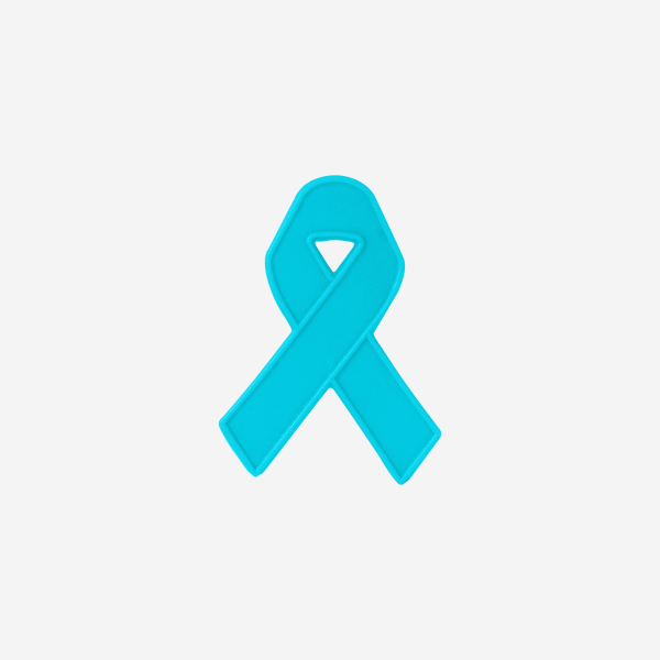 Aids Ribbon Shaped Badge 13 REF 156 SHAPED BADGES AIDS RIBBON W SAFETY PIN TURQUOISE