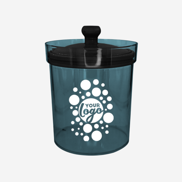 Pharmacy Canister with Lid - Clear 2 REF 496PS ICE BUCKET PS SILKSCREEN CHARCOAL