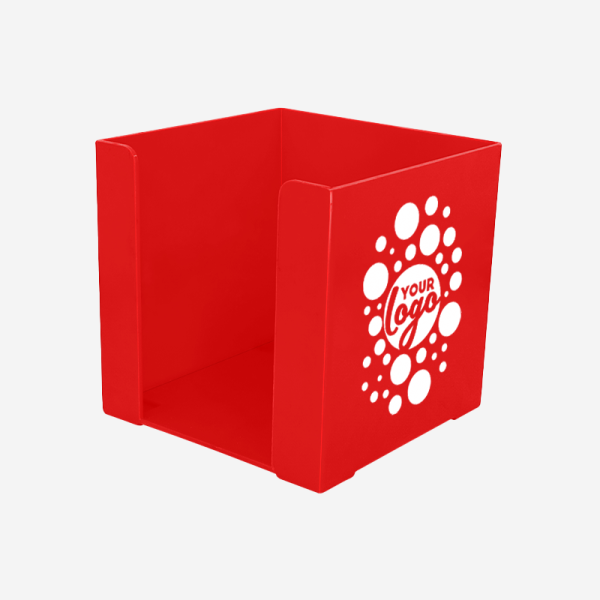 REF 500 PAPER CUBE SOLID SILKSCREEN RED