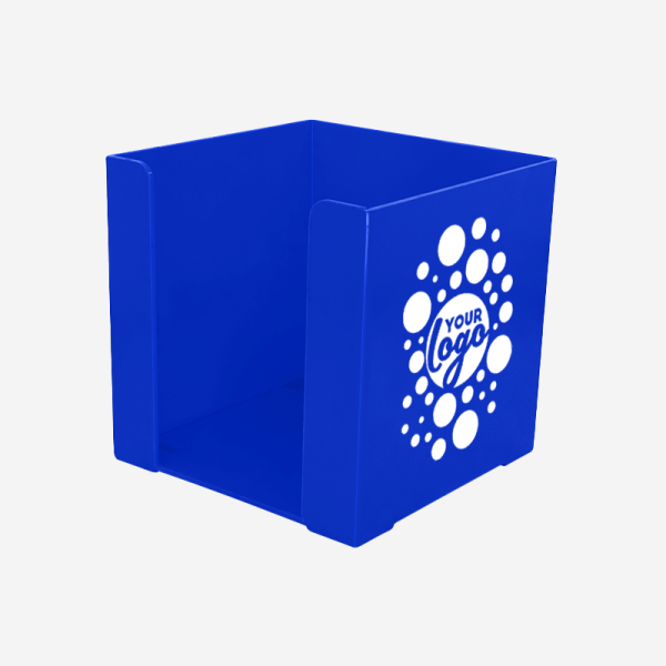REF 500 PAPER CUBE SOLID SILKSCREEN ROYAL BLUE