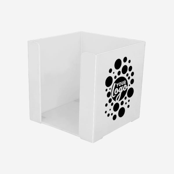REF 500 PAPER CUBE SOLID SILKSCREEN WHITE