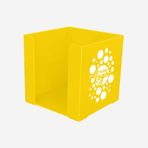 REF 500 PAPER CUBE SOLID SILKSCREEN YELLOW