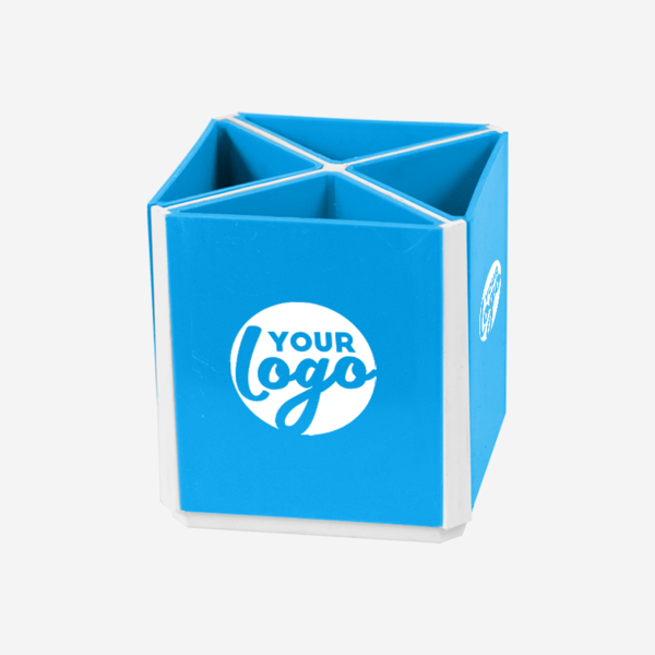 REF 505 5 PIECE STATIONERY HOLDER CYAN