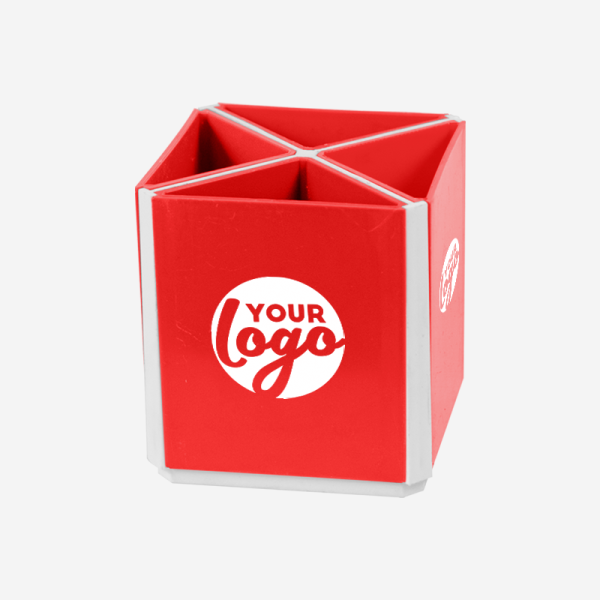 REF 505 5 PIECE STATIONERY HOLDER RED