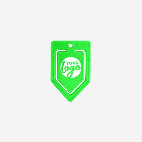 REF 538 PAPER CLIP V SHAPE MEDIUM NEON GREEN