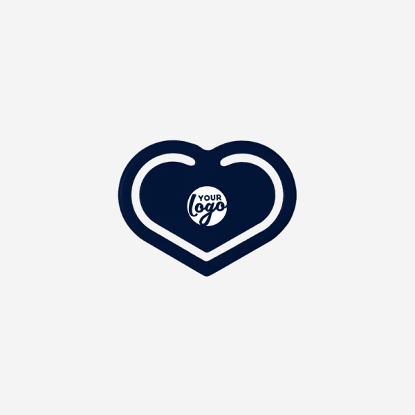 REF 540 PAPER CLIP HEART SHAPED SMALL NAVY BLUE