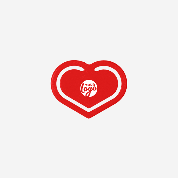 REF 540 PAPER CLIP HEART SHAPED SMALL RED