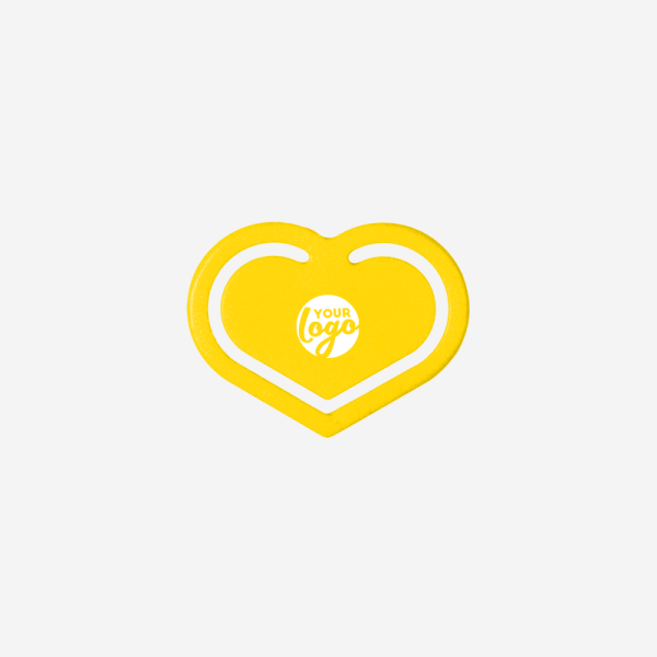 REF 540 PAPER CLIP HEART SHAPED SMALL YELLOW