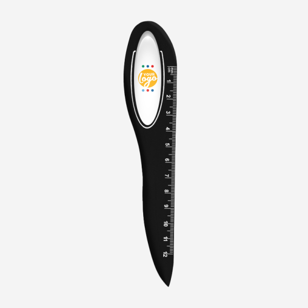 Letter Opener Ruler 12cm 34 REF 581 LETTER OPENER RULER BLACK