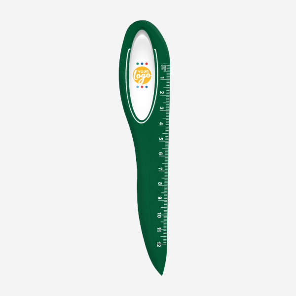 Letter Opener Ruler 12cm 44 REF 581 LETTER OPENER RULER BOTTLE GREEN