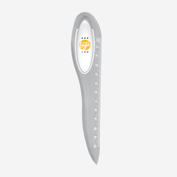 Letter Opener Ruler 12cm 36 REF 581 LETTER OPENER RULER GRAY