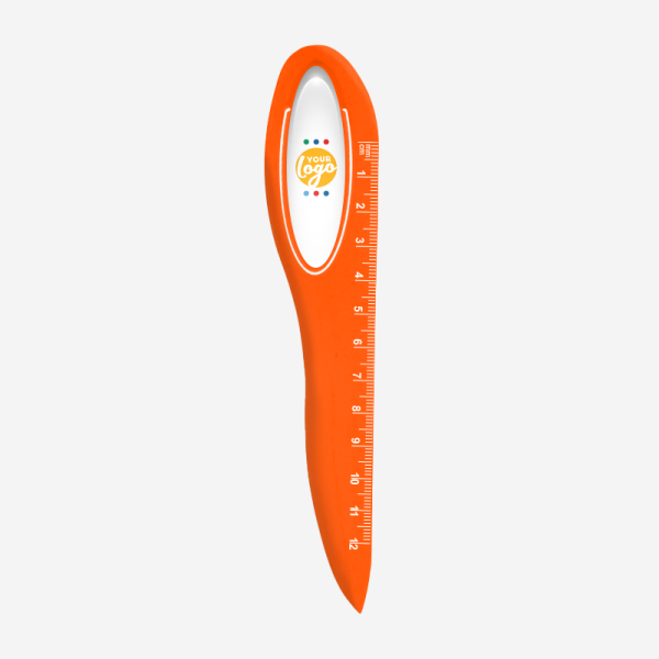 Letter Opener Ruler 12cm 47 REF 581 LETTER OPENER RULER ORANGE